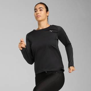 PUMA Run Velocity LS Tee Str. L - Sort Dame Trøje til Løb med God Åndbarhed