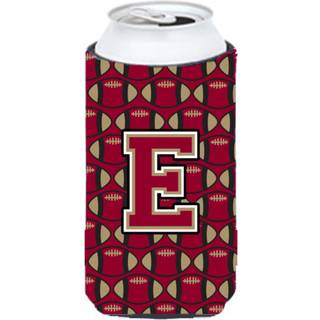 Brev E Fodbold Garnet og Gold Tall Boy Beverage Isulator Hugger CJ1078-ETBC