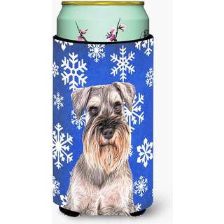 Winter Snowflakes Holiday Schnauzer Tall Boy Beverage Isulator Hugger KJ1179TBC