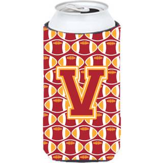 Brev v fodbold kardinal og guld høj dreng drikke isolator hugger cj1070-vtbc