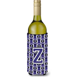 Brev Z Football Purple and White Wine Fottle Beverage Isulator Hugger CJ1068-Zliterk