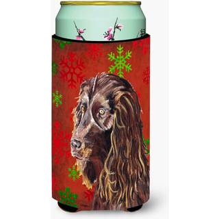 Boykin Spaniel Red Snowflake Christmas Tall Boy Beverage Isulator Beverage Isulator Hugger