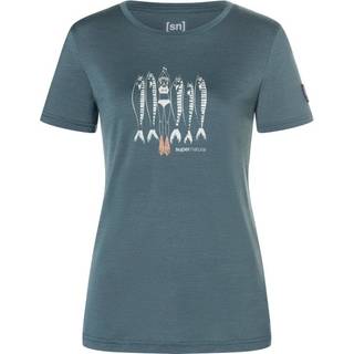 super.natural Women's Copper Sardine Bio Jersey Tee Merino-shirt Damer størrelse S farve grå