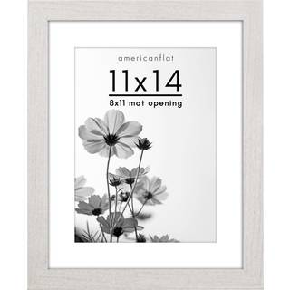 AmericanFlat 11x14 Billedramme med knust -resistent glas - Brug som 8x11 -ramme med Mat eller 11x14 ramme uden Mat - Hudson Collection - Bred fot