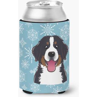 """" Caroline's Treasures Snowflake Bernese Mountain Dog Can/Bottle Hugger Multicolor """"