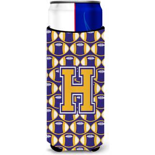 Brev H Fodbold Purple og guld Ultra Beverage Isolators til slanke dåser CJ1064-HMUK