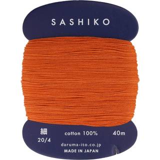 Sashiko tr?d tyndere v?gt 40m Col. 214 -Carrot Orange- Japanese Embroidery & Quilting af Yokota