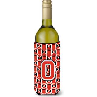 Brev O Fodbold Scarlet og Gray Wine Bottle Beverage Isulator Hugger CJ1067-Oliterk