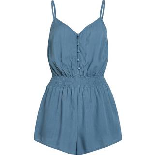 O'Neill Thin Strap Buttoned Romper Jumpsuit - S - copen blue