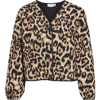 Leopardprint Quiltet Jakke