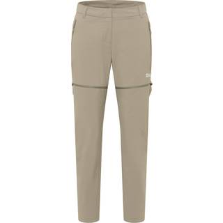 Jack Wolfskin Women's Hikeout Zip Off Pants Stone, 40 Regular