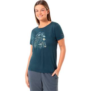 super.natural Women's Rock Flowers Tee Merino-shirt Damer størrelse S farve blå