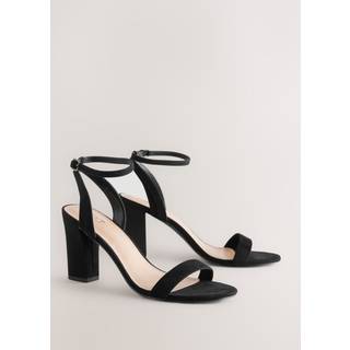 Next Black Standard/Wide Fit Forever Comfort Block Heel Sandals
