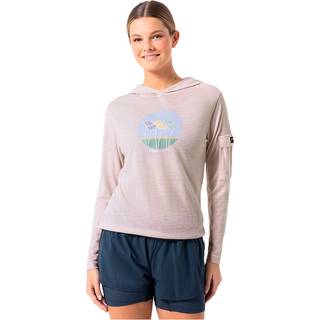 super.natural Women's Tulips Light Print Hoodie Merinohoodie Damer størrelse M farve pink