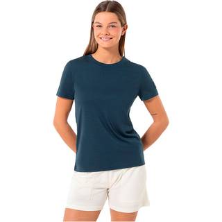 super.natural Women's Casual Rib Bio Jersey Tee Merino-shirt Damer størrelse L farve blå