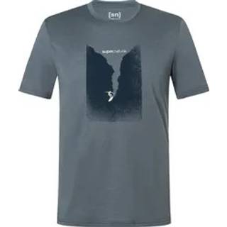 super.natural The Wave Tee Merino-shirt Herrer størrelse 54 - XL farve grå