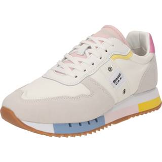 Blauer White Leather Women Sneakers