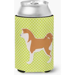 """" Caroline's Treasures Akita Checkerboard Green Can eller Bottle Hugger BB3872CC kan kramme multicolor """"