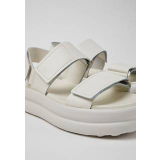 Campertil kvinder. K201728-001 Pelotas Flota Up sandaler i læder, hvide (37), 5-8 cm, Velcro, Casual