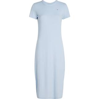 TOMMY JEANS Tjw Rib Bodycon Midi Dress C3q Sweet Blue XL