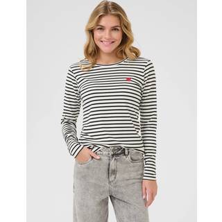 Langærmet T-shirt - KAliddy - Chalk/Black Pink - Kaffe