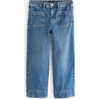 Next Mid Blue Cropped Patch Pocket Jeans