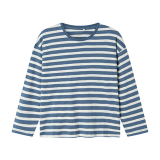 Name It China Blue Stribet Bluse
