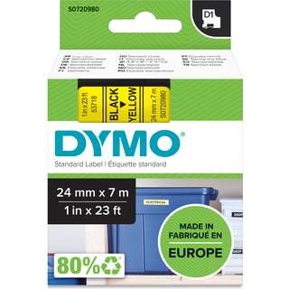 Dymo Tape D1 24mm Sort/gul