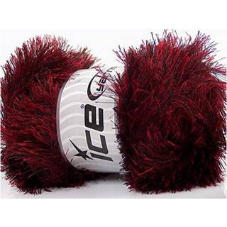 Midnat Valentine Red Black Eyelash Garn - 100 gram 164 meter