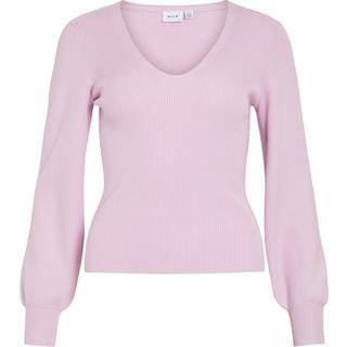 V-udskæring Strikket Top