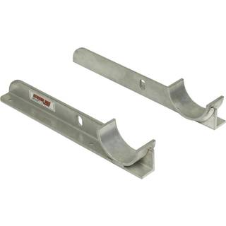 Extreme Max Aluminium gulvjackmonteringsbeslag til lukket racetrailer - Sikker, letvægts sølvfarvet opbevaring til garage og trailer