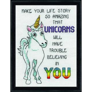 Design Works Crafts tællet Cross Stitch Kit Unicorns