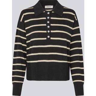 Modström MalvaMD stripe polo - Black Summersand stripe - S - Strik