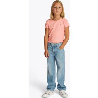 Tommy Hilfiger Girl ESSENTIAL RIB TOP SS - Pink