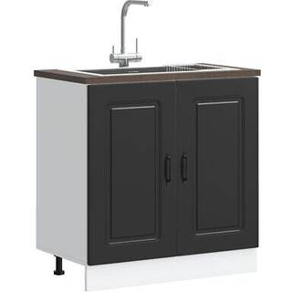 Underskab Til Vask Kalmar 80X46X81,5 Cm Konstrueret Træ Sort