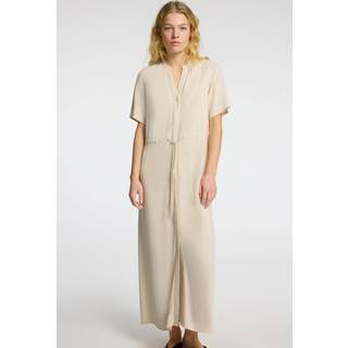 SELECTED FEMME SLFVIVA-DAMINA SS ANKLE DRESS NOOS - Sand