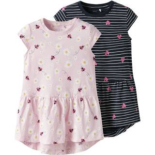 Name It Name It Pink Capsleeve Printed Dresses 2 Pack