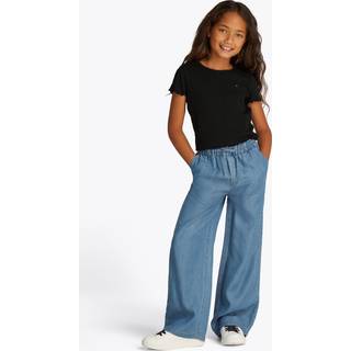 Tommy Hilfiger Girl ESSENTIAL RIB TOP SS - Sort