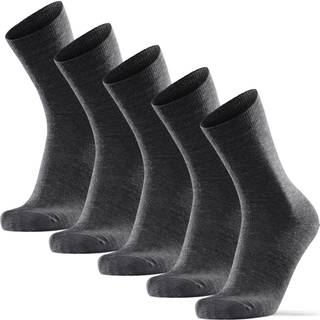MERINO WOOL DRESS SOCKS - Black | Grey Dots | Grey Stripes / 43-47 / 5-Pack