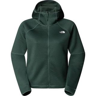 The North Face Women's Dotknit Thermal Fullzip Hoodie Fleecejakke Damer størrelse XS farve grøn/blå