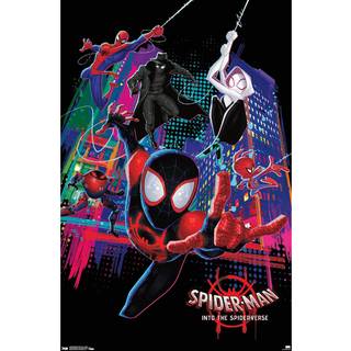 Trends International Marvel Spider -Man - Into The Spider -Verse - Group Wall Poster 22.375 """" X 34 """" Premium Unframed version