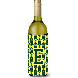 Brev E Fodboldgrøn og gul vinflaske drikkevarer isolator Hugger CJ1075-eliterk