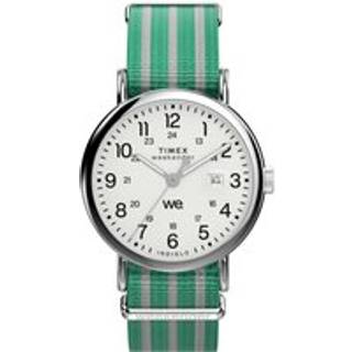 Timex Weekender White Dial Fabric Green Strap Men's Watch TW2Y08800
