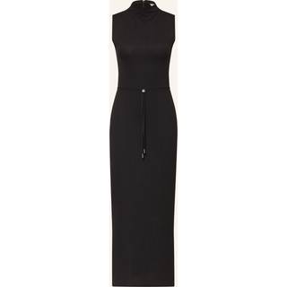 Crinkle Jacquard Ankle Dress - Black - XXL