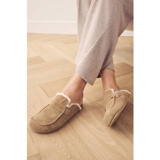 Next Suede Hyttesko Mule Hjemmesko med TeddystofforX-Large