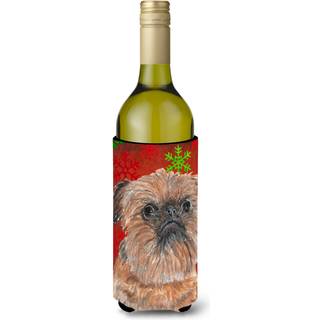 Bruxelles Griffon Red Snowflake Christmas Wine Bottle Beverage Isulator Beverage Isulator Hugger