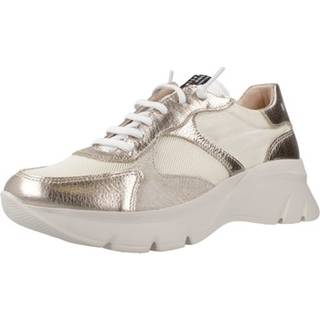 Hispanitastil kvinder. CHV253819 Golden Havana læder-sneakers (36), Guldfarvet, 3-5 cm, Blonder, Casual