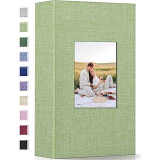 Popotop fotoalbum 4x6-300 fotos linned cover fotob?ger med 300 vandrette lommer slip-in billed albums til familie bryllupsdag babyferie billeder
