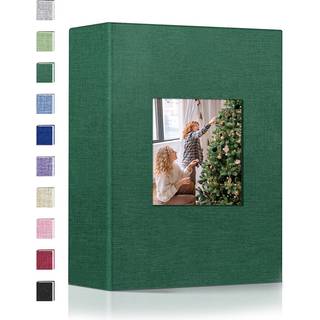 Popotop-fotoalbum 4x6-100 fotos fotob?ger med 100 lodrette lommer linned coveralbum til familie bryllupsdag babyferiebilleder