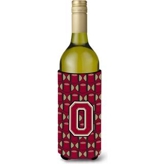 Brev O Fodbold Garnet og guldvinflaske Drikisolator Hugger CJ1078-Oliterk